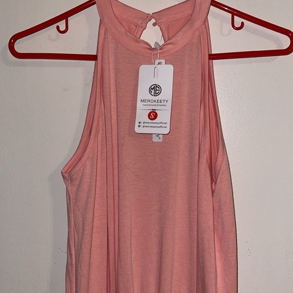 🌹NWT/ MEROKEETY HALTER NECK SHORTS ROMPER - Picture 5 of 6